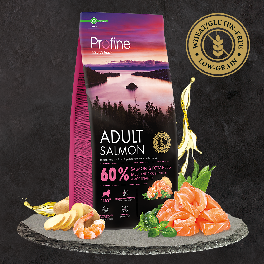 Profine Superpremium fuldfoder med 37% laks til voksne hunde 