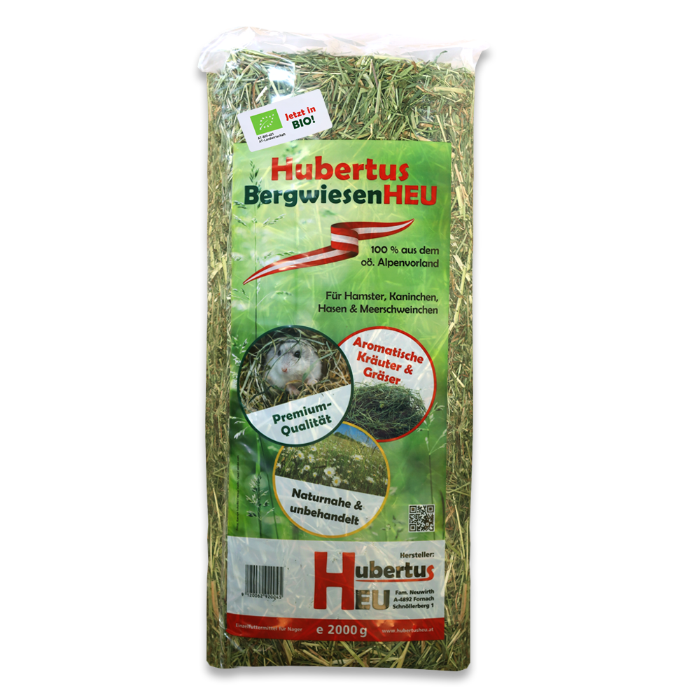 Hubertus Økologisk Hø 2kg - til kaniner og gnavere