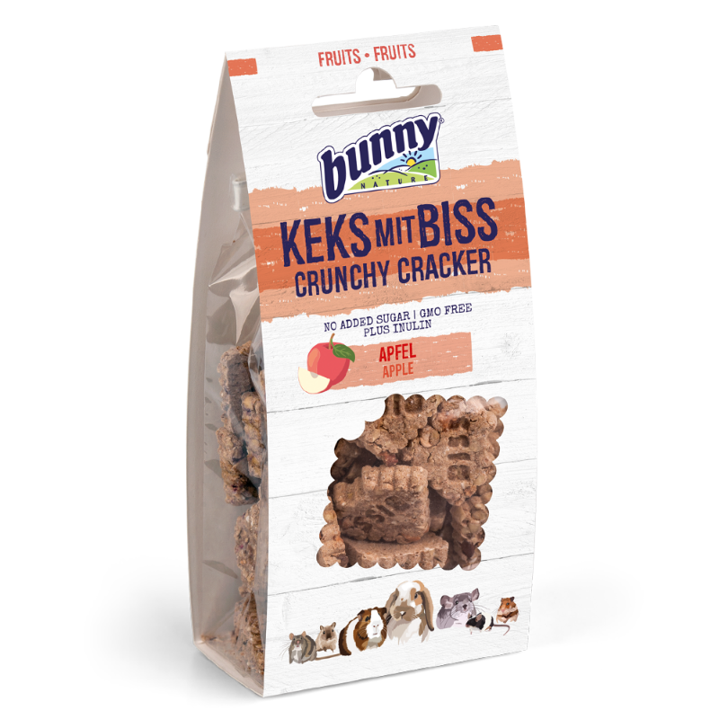Bunny Nature Cruncy Crackers - med æble til kaniner, marsvin og gnavere