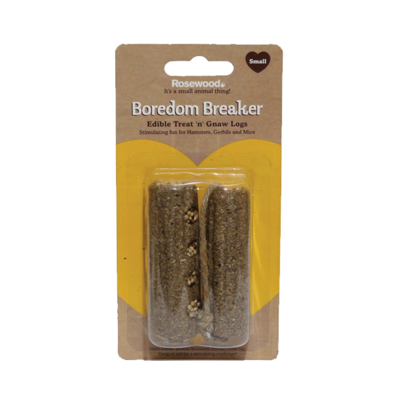 Rosewood Treat 'n' Gnaw Log - Small (2 stk.) til hamstere og gnavere