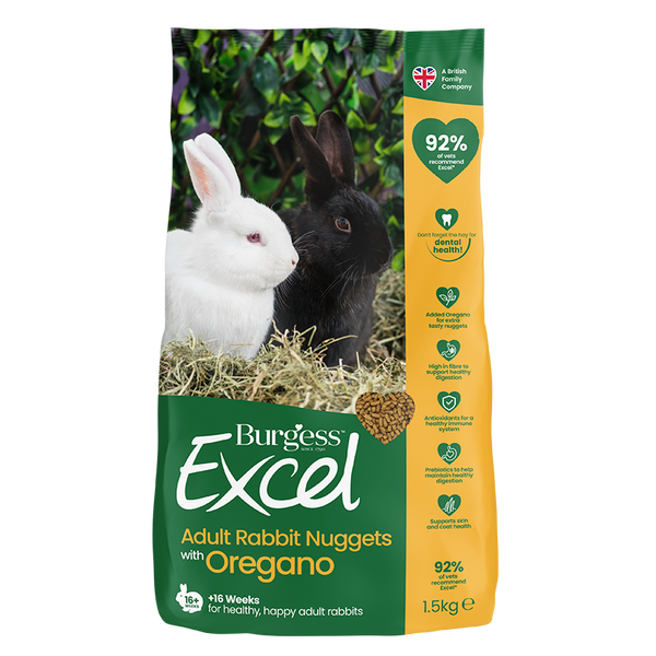 Burgess Excel Adult Rabbit med Oregano 1,5 kg