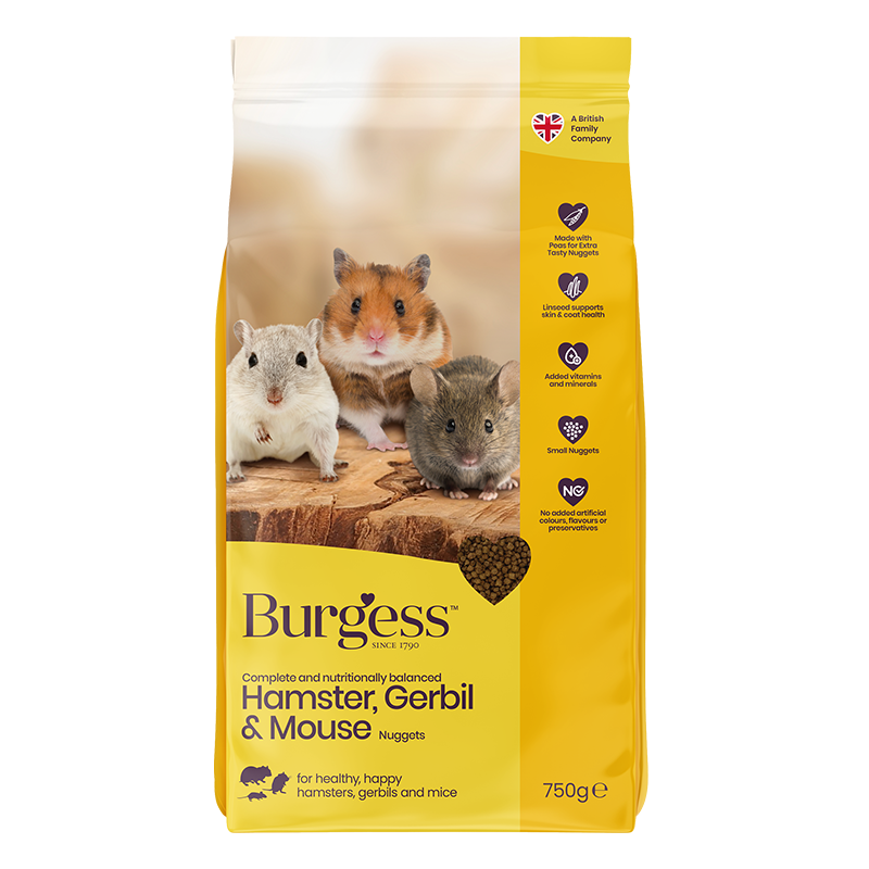 Burgess Excel Hamster, Gerbil and Mouse 750gr
