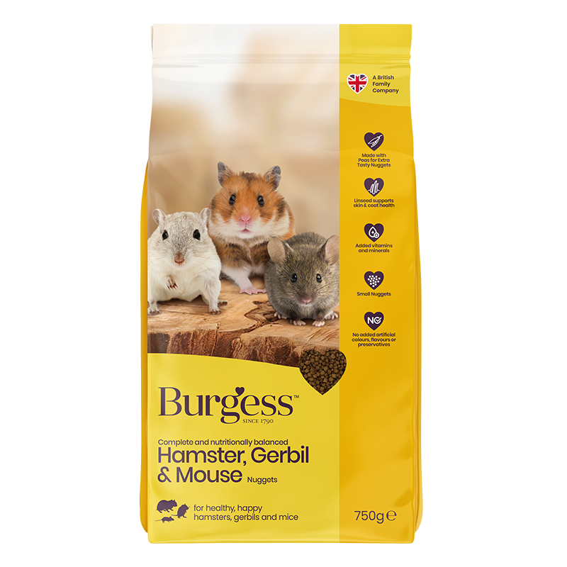 Burgess Excel Hamster, Gerbil and Mouse 750g - (BEDST FØR DATO 17.04.25)