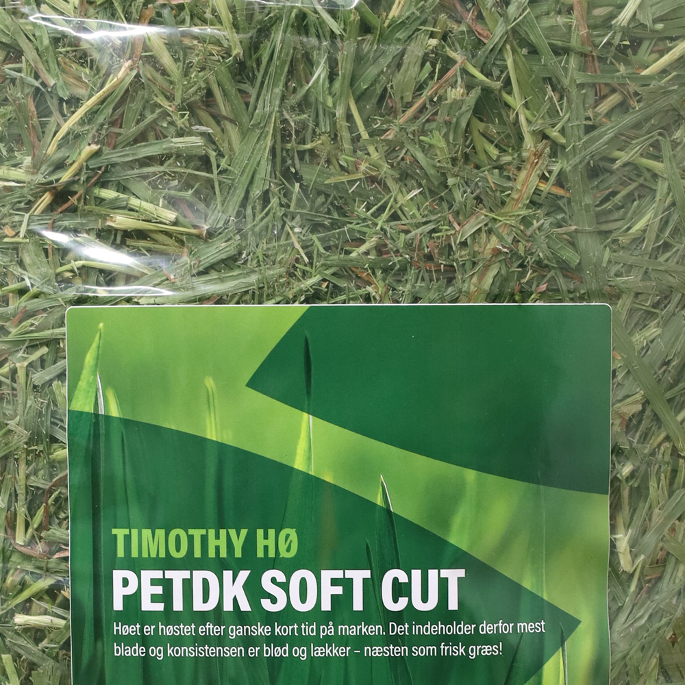 PetDK Soft Cut Timothy Hø til kaniner, marsvin og gnavere